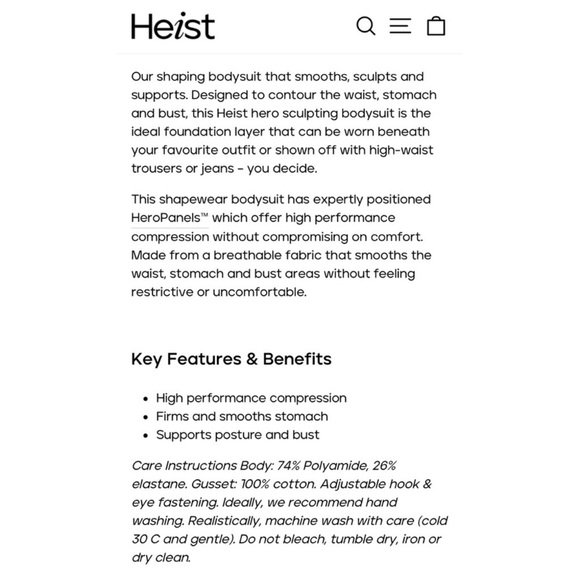 Heist The Outer Body Shapewear Bodysuit Size Medium - Picture 14 of 14